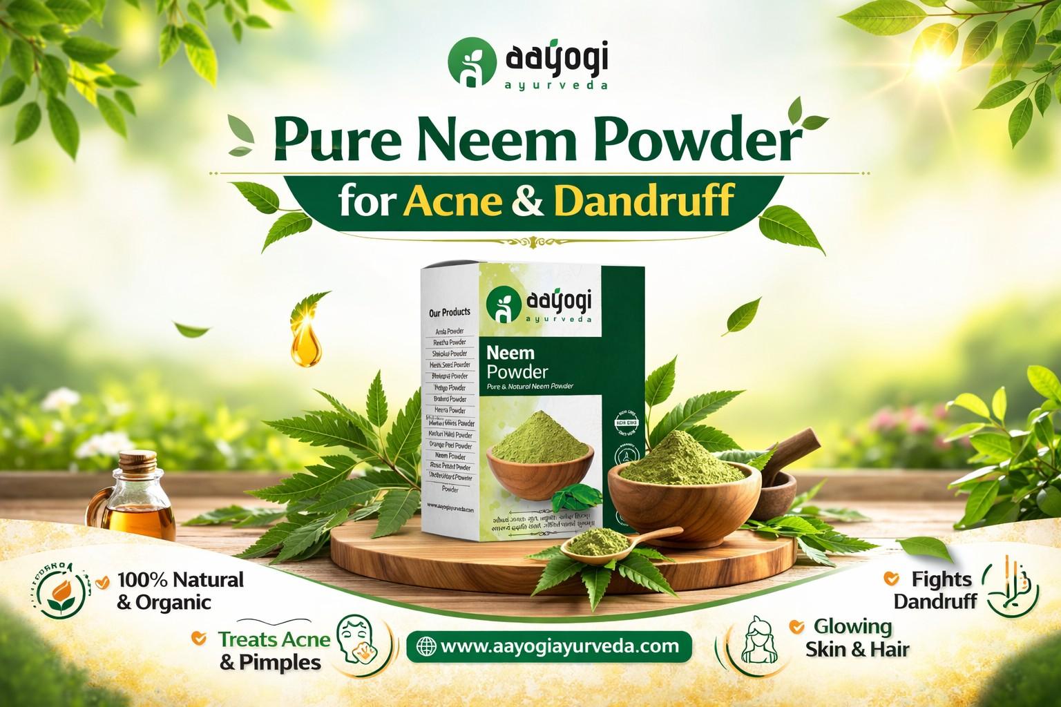 Pure Neem Powder for Acne & Dandruff
